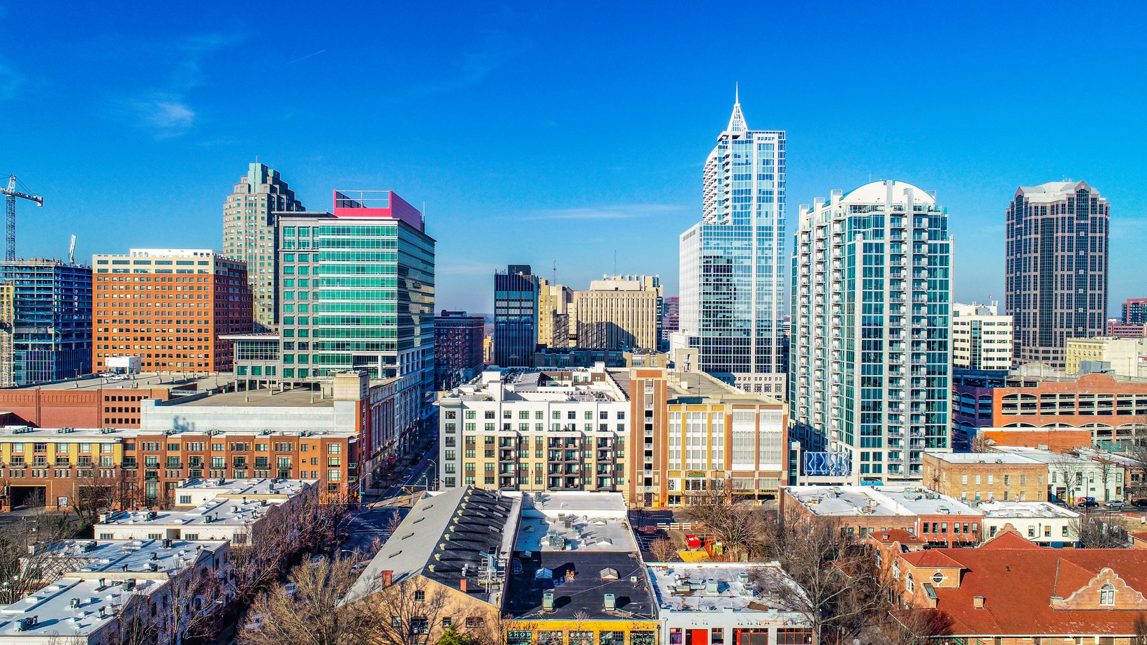 Raleigh North Carolina NC Drone Skyline Aerial